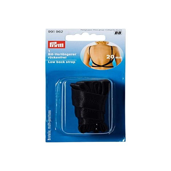 Prym Back Strap, Polyamide: 86%, Black, One Size