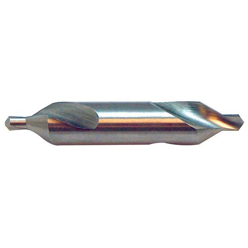 KEO 16412 Cobalt Steel Plain Combined Drill and Countersink, Uncoated (Bright) Finish, 60 Degree Point Angle, Round Shank, 12.50mm Body Diameter, 5.00mm Point Diameter