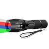 TotaLohan 4 in 1 Multicolor Flashlight,Powerful Zoomable Single Mode Long Range White Red Green Blue Light,Hunting Flashlight