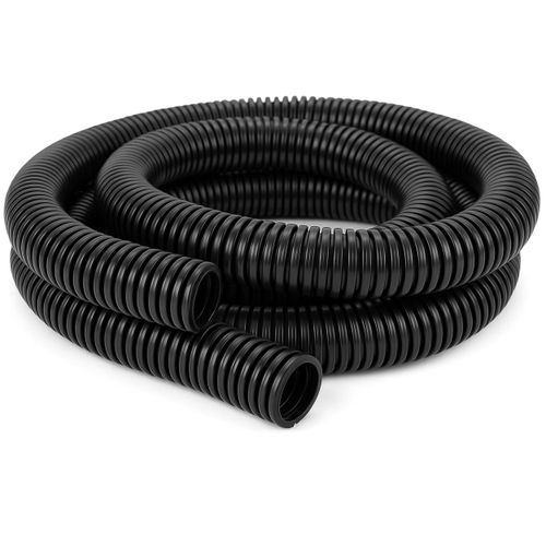 Electriduct 1.25" Flame Retardant Wire Loom Polypropylene Split Tubing Corrugated Conduit (29mm ID) - 10 Feet - Black