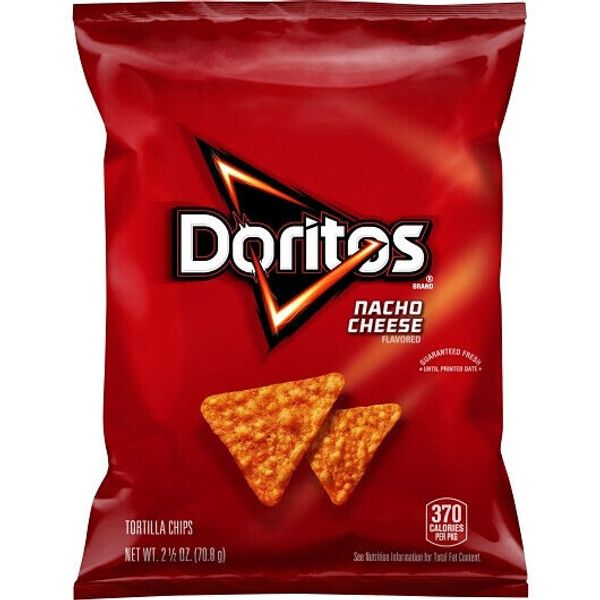 Doritos Nacho Cheese Tortilla Chips, 2.5 Ounce, 24 Per Case