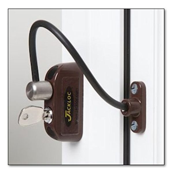 JACKLOC Pro-5 Lockable Cable Window Lock - Brown