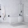Linear Shower Drain Set 24" Rectangular Stainless Shower Drain w/Cover Grate