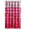 Ruffle Fabric Shower Curtain  Color multi-color Pink
