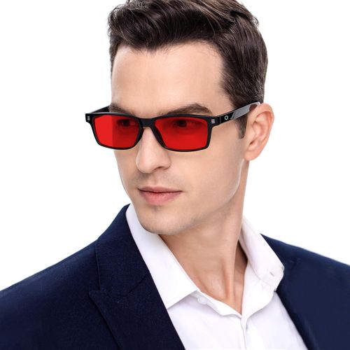 ANYLUV Blue Light Glasses for Sleep, 99.9% Blue Green Light Blocking with Red Lens, Reduce Eye Strain Computer Glasses