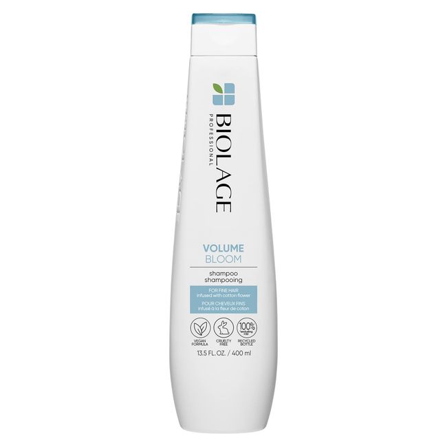 Biolage Volume Bloom Shampoo | Volumizing Shampoo | Lightweight Volume & Shine | For Fine Hair | Paraben & Silicone-Free | Vegan​ | Cruelty Free | Salon Shampoo | 13.5 Fl. Oz