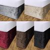 John Aird Crushed Velvet Elasticated Divan Bed Valance (Mocha, Super King)