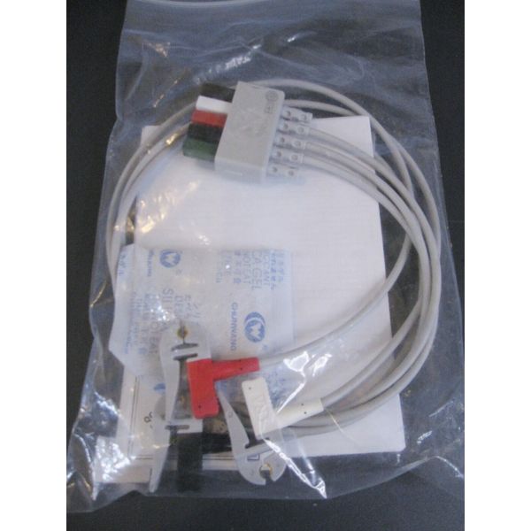 MINDRAY 0010-30-42726 ECG LEAD WIRE SET, ADULT/PEDIATRIC 3 LEAD, CLIP STYLE, NEW