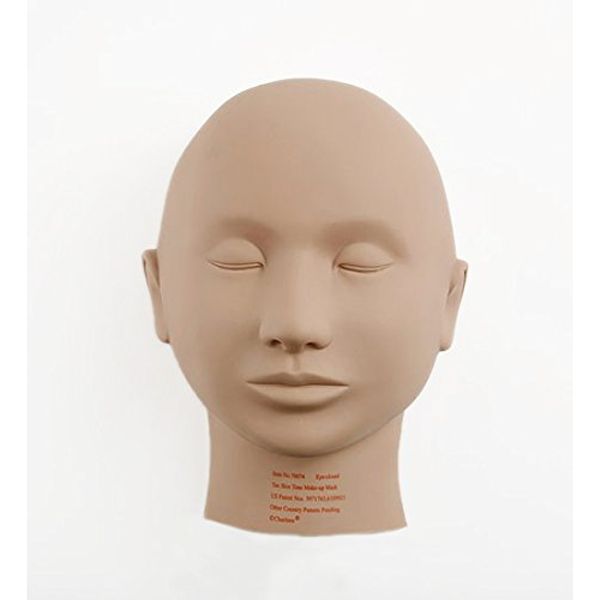 Charlene® Erasable Makeup Mask for Makeup Training and Practicing (Closed-Eye, Tan)