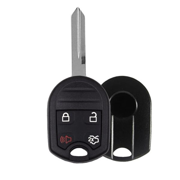 10 Remote Control Head Key Fob Case Shell 4B Compatible with Ford Rubber Pad H75