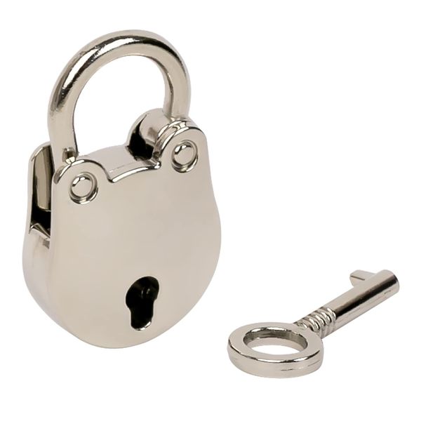 HMF Silver Decorative Padlock with Key, 3.8 x 2.5 x 1 cm, 19g