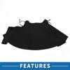 A ABSOPRO Adjustable Full Face Mask Adjustable 7.48" Windproof Face Cover Sun UV Protection Black