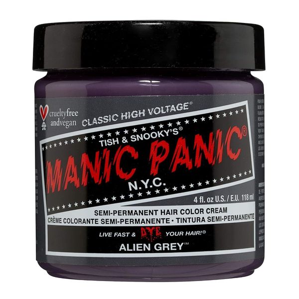MANIC PANIC Hair Dye Semi Permanent Hair Color- Alien Grey- 4 oz