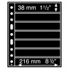 Lighthouse Plastic Pockets Grande, with 7 Horizontal Stripes, Black