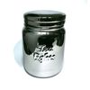 Ceramic Tea Light Candle Storage Jar in Silver / Polished Chrome Finish