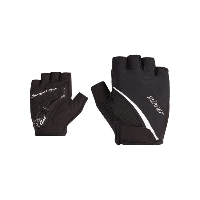 Ziener Damen Carda Fahrrad/Mountainbike/Radsport-Handschuhe | Kurzfinger - atmungsaktiv,dämpfend, Black, 7