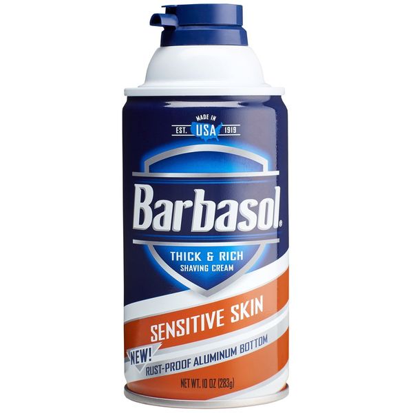 Barbasol Thick & Rich Shaving Cream, Sensitive Skin 10 oz ( Pack of 2)