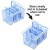 SPARES2GO Cutlery Basket Cage for Indesit Dishwasher (Light Blue)