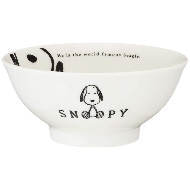 Peanuts 606130 Snoopy Joy Rice Bowl, Diameter 4.1 inches (10.5 cm), White