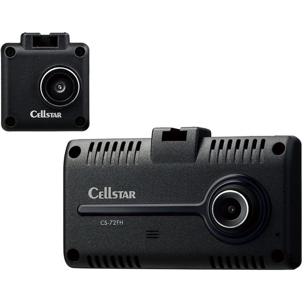 CELLSTAR Dash Camera, Front and Rear 2 Cameras, 2 Megapixels/1 Million Pixels, FullHD/HD HDR, STARVIS 2.4 Inches, MicroSD (32 GB), Parking Monitoring Function, GPS Notification Function (Free Data Updates), Made in Japan