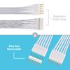 Litcessory Flexible Corner Connector/Extension Cable for Philips Wiz LED Light Strips (2in, 4 Pack, White)