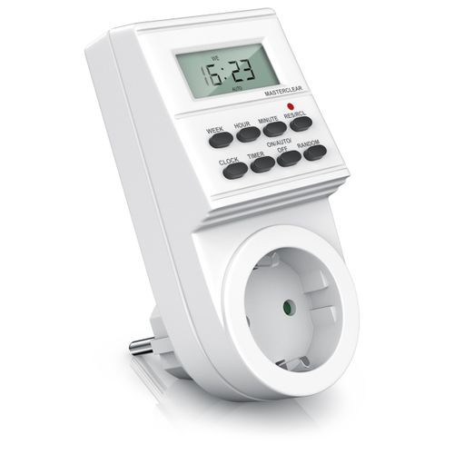 Digital Timer Weekly Digital Timer - Accurate to the Minute - LCD Display - 3680W - 8 Configurable Switching Programmes Weekly Day and Minute Program - Random Switching - IP20