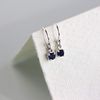 Sterling Silver Sapphire CZ September Birthstone Dangle Earrings