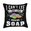 Funny Lye Pun About Soap Making Throw Pillow