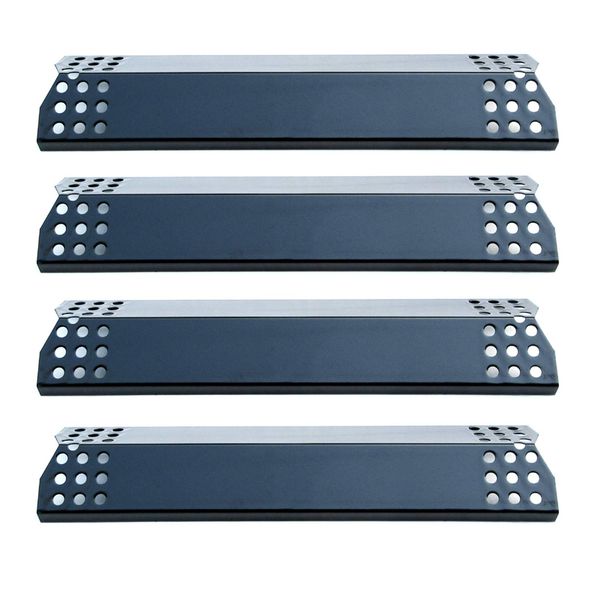 Direct Store Parts DP129 (4-Pack) Porcelain Steel Heat Shield/Heat Plates 14 9/16 x 3 3/8" Replacement for Sunbeam, Nexgrill, Grill Master, Charbroil, Kitchen Aid, Members Mark, Uberhaus Gas Grills