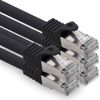 0.25m - black - 5 pieces CAT.7 computer Ethernet cable network cable (raw cable) patch cable S-FTP LSZH PIMF 10GB s RJ45 plug Cat6a