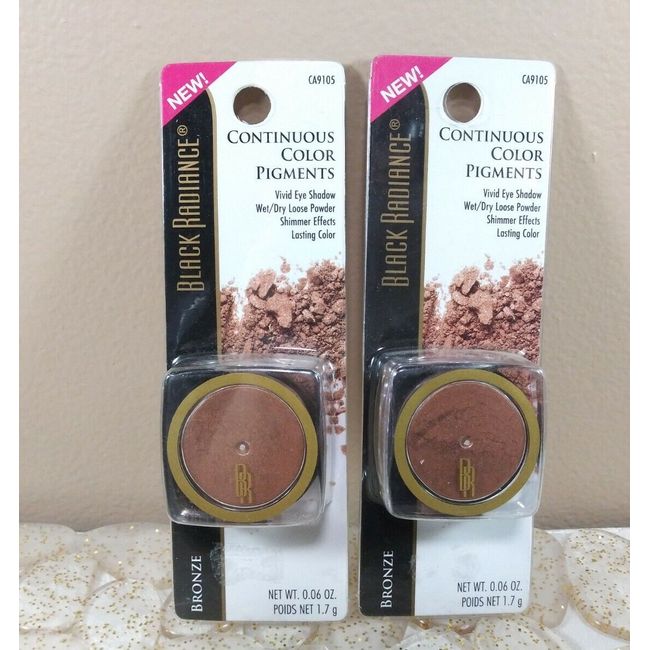 2 ~ Black Radiance Continuous Color Pigments Loose Eye Shadow ca9105 bronze