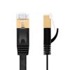 FastSun Cat7 Ethernet Flat Patch Network Cable 50 ft Shielded Gold Plated 10Gbps 600Mhz