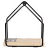 Jolie Max Mini Floating Wall Shelf - Wall-Mounted Pine Wood Decorative Display - Compact Design - Black, Small Size