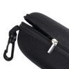 2-Pack Sunglasses Hard Case Eye Glasses Black Clam Shell Protect Zipper w/ Hook