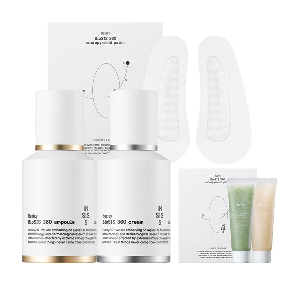 Huxley Biosys 360 Ampoule 30ml + Cream 30ml + Micropyramid Patch (3 sheets) 3-piece set