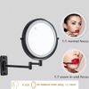 Black 8in. Double Sided 1X/10X Magnifying Make Up Mirror BATTERY OPERATED 