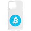 Bitcoin Symbol Light Blue Baby Blue Large Bright Centre Case for iPhone 13 Pro Max