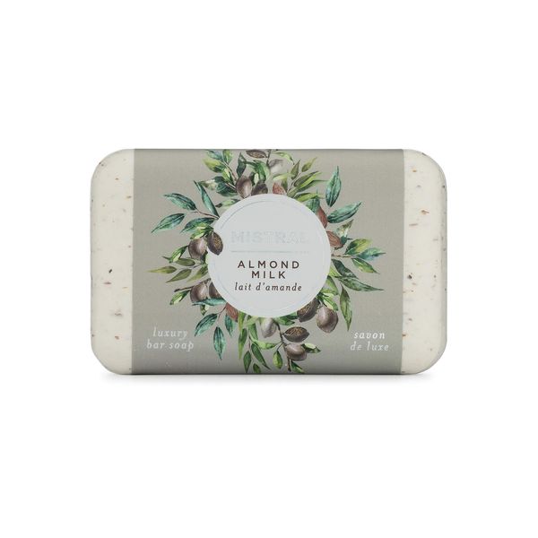 Mistral Classic Organic Bar Soap, Almond Milk, 2 Bars