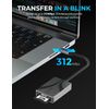 SABRENT Memory Card Reader for SD & MicroSD, Dual Slot USB C SD microSD Card Reader, USB C Card Reader, Portable & Fast Data Transfer for Windows & Mac (CR-CSDM)