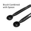 Watchget Espresso Machine Brushes Nylon Bristle Brushes Double Use with Spoon for Espresso Machine Group Head 3 Pack