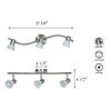 3 Light Track Lighting Modern Kitchen Ceiling Lights Brushed Nickel Track Light