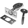 2pcs Security Door Bolts with Fitting and Key Secure Deadbolt Lock Silver