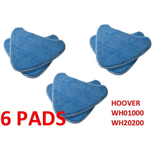 Hoover Steam Mop WH20200 WH01000 Compatible Washable Steam Mop Pads Genrt 6PCS