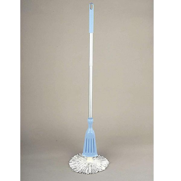 Azuma Toilet Floor Mop, TK Toilet Mop, Aluminum Interlocking Pattern, PP Packaging, Total Length 39.4 inches (100 cm), Wipes Clean Up To The Back of the Toilet Bowl