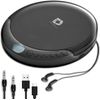 CD Player Portable with 60 Second anti Skip, Stereo Earbuds, Includes Aux in Cab