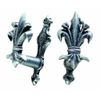 Denix Fleur de Lis Hangers, Antique Gray