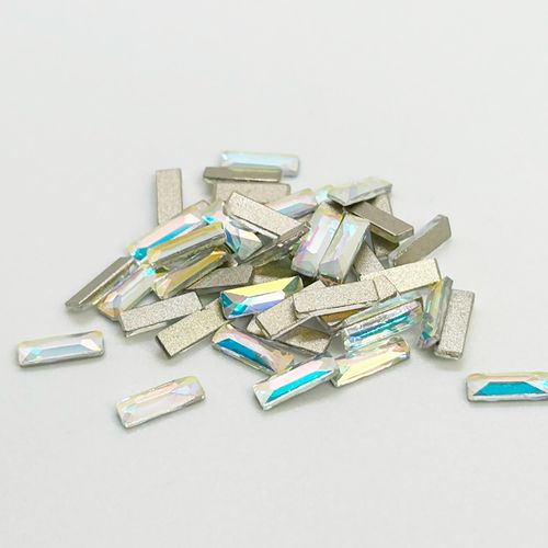 AURORA Crystal Cosmic Baguette - Flat Back 8x2.6mm Crystal AB 15pcs