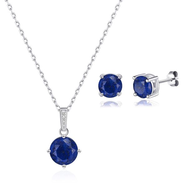 Philip Jones Sterling Silver Lapis Gemstone Set