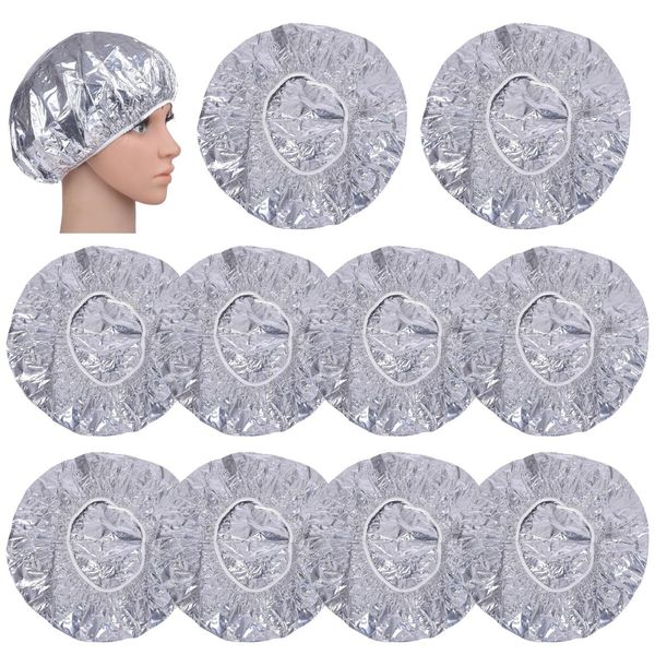 Hiro World Trade Aluminum Hair Cap, Set of 10, Shower Cap, Treatment, Henna Dye, Thermal Insulation, L Size 10 Piece Set