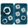 BOSCH RA1128 8-Piece Router Template Guide Assorted Set with Included Storage Case and Threaded Template Guide Adapter